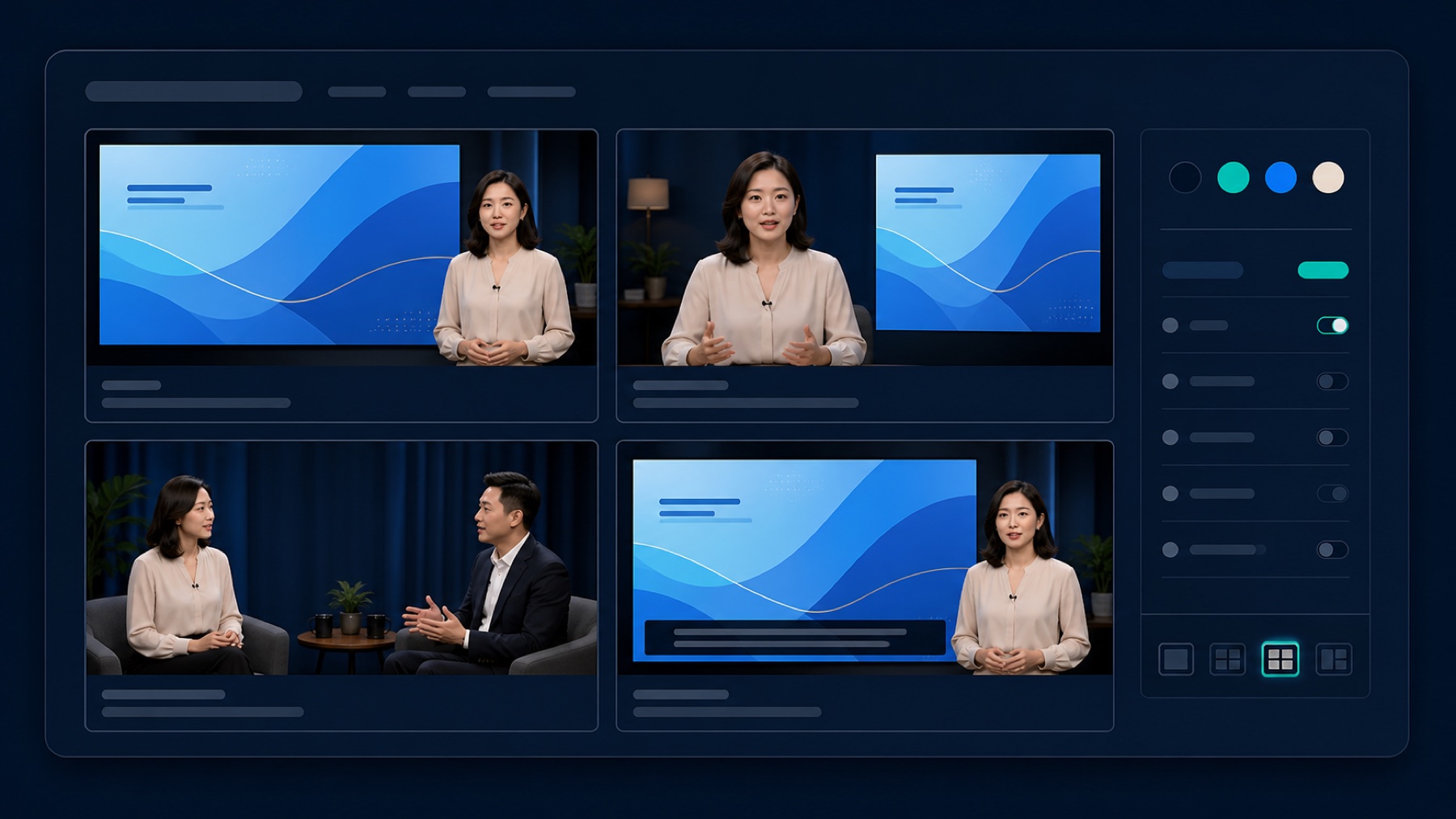 映課 Courscene 的四種課程製播版型